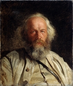Ge, Nikolai Nikolajewitsch - Porträt des Theoretikers des Anarchismus Michail A. Bakunin (1814-1876)