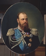 Schilder, Nikolai Gustawowitsch - Porträt des Kaisers Alexander III. (1845-1894)
