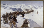 Roubaud, Franz - Fürst Argutinski überquert die Kaukasische Bergkette
