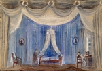 Luschin, Alexander Fjodorowitsch - Bühnenbildentwurf zur Oper Eugen Onegin von P. Tschaikowski