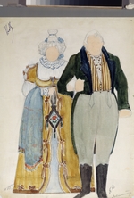 Uljanow, Nikolai Pawlowitsch - Kostümentwurf zur Oper Eugen Onegin von P. Tschaikowski