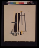 Lissitzky, El - Totengräber. Figurine zur Oper Sieg über die Sonne von A. Krutschonych
