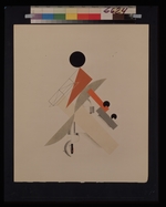 Lissitzky, El - Globetrotter. Figurine zur Oper Sieg über die Sonne nach A. Krutschonych