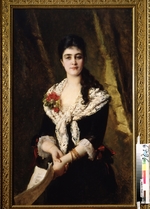 Makowski, Konstantin Jegorowitsch - Porträt der Sängerin Alexandra Panajewa-Karzewa als Tatjana in der Oper Eugen Onegin von P. Tschaikowski