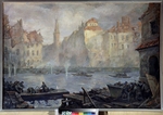 Morosow, Wassili Wassiljewitsch - Überfahrt an der Spree in Berlin 1945