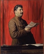 Brodski, Isaak Israilewitsch - Porträt von Josef Stalin (1879-1953)