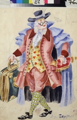 Stoffer, Jakow Sinowjewitsch - Kostümentwurf zur Oper Figaros Hochzeit von W.A. Mozart