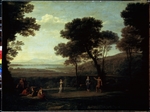 Lorrain, Claude - Landschaft mit tanzenden Figuren