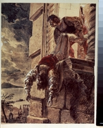 Brüllow (Briullow), Karl Pawlowitsch - Die Ermordung des Prinzen Andreas von Ungarn im Auftrag seiner Frau, Johanna I. von Neapel am 18. September 1345