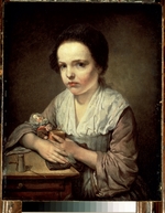 Greuze, Jean-Baptiste - Mädchen mit Puppe