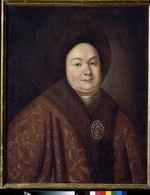 Unbekannter Künstler - Porträt der Zarin Jewdokija Fjodorowna Lopuchina (1669-1731), Ehefrau des Zaren Peter I. von Russland