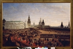 Schwarz, Otto Gottlieb - Militärparade bei der Krönungsfeier des Kaisers Alexander II. im Moskauer Kreml am 18. Februar 1855