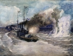 Semjonow, Michail Michajlowitsch - Die Seeschlacht der Schwarzmeerflotte mit dem Panzerkreuzer Goeben am 5. November 1914