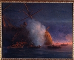 Aiwasowski, Iwan Konstantinowitsch - Minenattacke der russischen Kuttern gegen den türkischen Kreuzer Assari Shevket im Schwarzen Meer am 12. August 1877