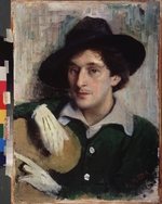 Pen, Juri Moissejewitsch - Porträt des Malers Marc Chagall (1887-1985)