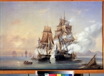 Bogoljubow, Alexei Petrowitsch - Die russische Schaluppe Merkur erobert die schwere schwedische Fregatte Venus am 21. Mai 1789