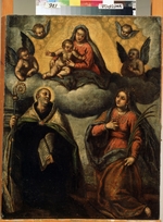 Palma il Giovane, Jacopo, der Jüngere - Madonna und Kind mit Heiligen