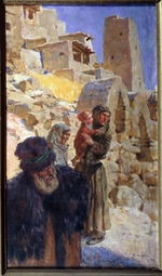 Lanceray (Lansere), Ewgeni Ewgenjewitsch - Die rote Partisanen Dagestans (Triptychon, linke Flügel)