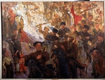 Lanceray (Lansere), Ewgeni Ewgenjewitsch - Die rote Partisanen Dagestans (Triptychon, Mittelteil)