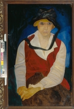 Grigorjew, Boris Dmitriewitsch - Porträt der Frau des Malers
