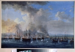 Hackert, Jacob Philipp - Die russisch-türkische Seeschlacht bei der Festung Damietta 1770