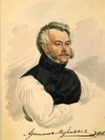 Bestuschew, Nikolai Alexandrowitsch - Porträt des Dezembristen Artamon S. Murawjow (1794-1846)