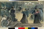 Steinlen, Théophile Alexandre - Tanzball im Pariser Vorort