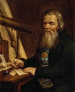 Wedenezki, Pawel Petrowitsch - Porträt des Mechanikers, Brückenbauers und Erfinders Iwan P. Kulibin (1735-1818)
