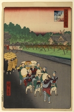 Hiroshige, Utagawa - Der Shimmei-Schrein und Zojo-ji Tempel in Shiba (Einhundert Ansichten von Edo)