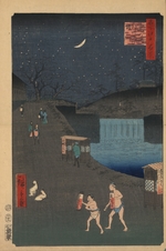 Hiroshige, Utagawa - Hügel Aoi hinter dem Toranomon (Tigertor) (Einhundert Ansichten von Edo)