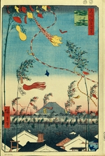 Hiroshige, Utagawa - Die blühende Stadt während des Tanabata-Festes (Einhundert Ansichten von Edo)