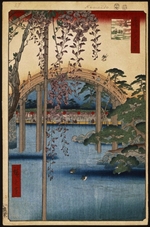 Hiroshige, Utagawa - Im Kameido Tenjin Schrein (Einhundert Ansichten von Edo)
