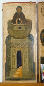Russische Ikone - Daniel der Säulensteher (Stylitis). Aus der Deesis-Reihe