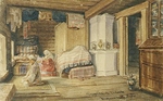 Gun (Huhn), Karl Fjodorowitsch (Karl Theodor) - Interieur im Haus eines Geistlichen (Mullah) in Kasan