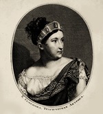 Unbekannter Künstler - Schauspielerin Jekaterina Semjonowa (1786-1849) als Clytemnestra im Theaterstück Iphigenie in Aulis von Euripides