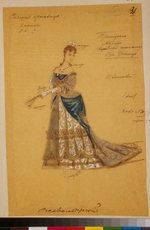 Wsewoloschski, Iwan Alexandrowitsch - Kostümentwurf zum Ballett Dornröschen von P. Tschaikowski