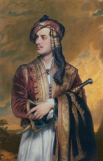 Phillips, Thomas - Porträt von Dichter Lord George Noel Byron (1788-1824) in Albanischer Tracht