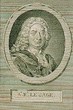 Französischer Meister - Porträt des Schriftstellers Alain-René Lesage (1668-1747)