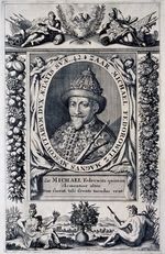 Unbekannter Künstler - Porträt des Zaren und Großfürsten von Russland Michail I. Fjodorowitsch (1596-1645)