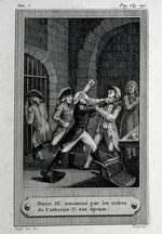 Französischer Meister - Die Ermordung des Zaren Peter III. Fjodorowitsch von Russland am 17. Juli 1762