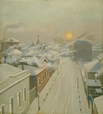 Germaschew, Michail Markianowitsch - Eine Strasse in Samoskworetschje. Winter