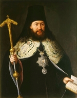 Droschdin, Petro Semjonowitsch - Porträt des Archimandriten Lawrenti Choziatowski (1721-1766)