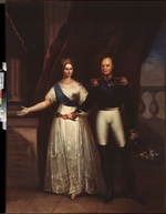 Russischer Meister - Porträt des Kaisers Alexander I. (1777-1825) mit seiner Gattin