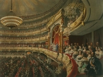 Zichy, Mihály - Theateraufführung im Moskauer Bolschoi-Theater anlässlich der Krönung von Kaiser Alexander II.