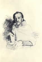 Repin, Ilja Jefimowitsch - Porträt des Dichters Jakov Polonski (1820-1898)