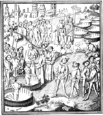 Unbekannter Künstler - Die Taufe der Sachsenkönige (Aus Conquestes de Charlemagne)