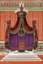Percier, Charles - Napoleons Kaiserthron (Entwurf)