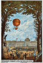 Unbekannter Künstler - Erste Flugreise mit Charles und Robert, 1783 (Aus der Serie Der Traum vom Fliegen)