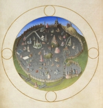 Limburg, Brüder von - Plan der Stadt Rom (Stundenbuch des Herzogs von Berry)