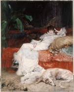 Clairin, Georges - Porträt der Schauspielerin Sarah Bernhardt (1844-1923)